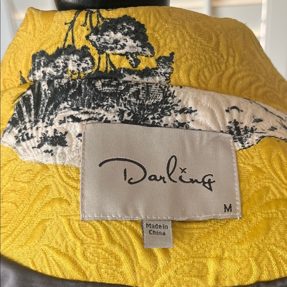 Vintage-Inspired Yellow Moto Jacket by Darling - Unique Fauna Print - Picture 6 of 10